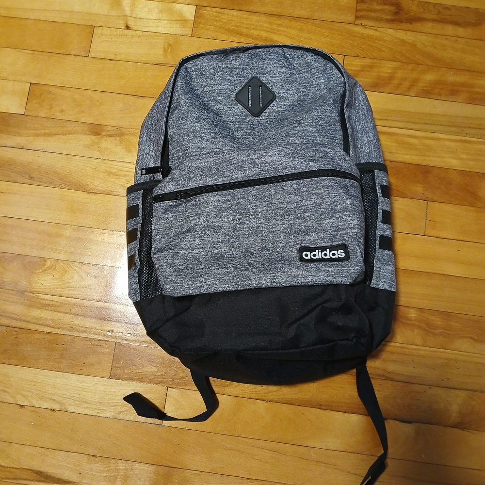 Adidas Gray and Black Modern Backpack